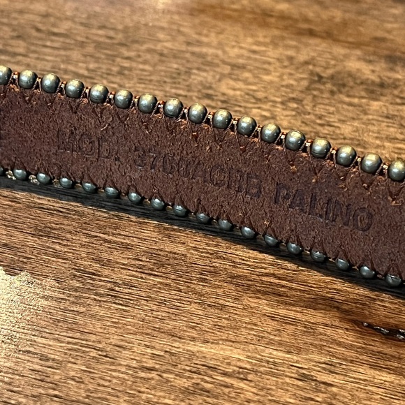 NWT RARE DIESEL oval buckle belt in orange metallic size 75/small. - Picture 9 of 10